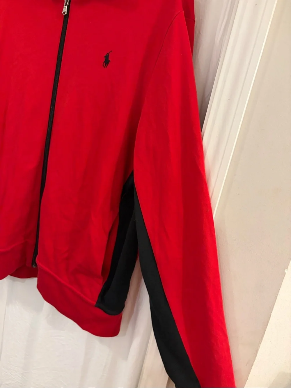Polo by Ralph Lauren Red and Black Full-Zip Jacket
